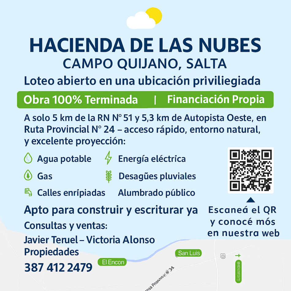 TERRENOS EN HACIENDAS DE LAS NUBES - SALTA - ARGENTINA 